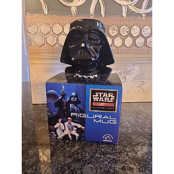 1995 STAR WARS Classic Collectors Series DARTH VADER Applause Figural Mug COA - Picture 1 of 5